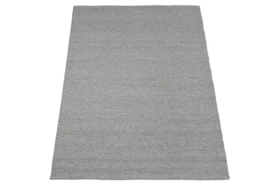 Tappeto Moderno NAIVE in Lana Argento Grigio - Realizzato a mano - Tinta Unita 230x160cm - CarpetLiving