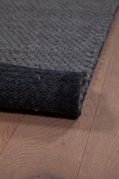 Tappeto Moderno NAIVE in Lana Marrone Scuro - Realizzato a mano - Tinta Unita 230x160cm - CarpetLiving