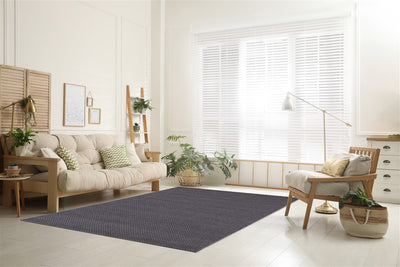 Tappeto Moderno NAIVE in Lana Marrone Scuro - Realizzato a mano - Tinta Unita 230x160cm - CarpetLiving