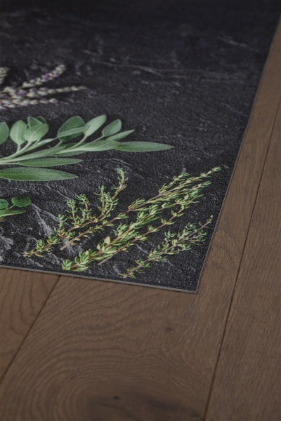 Tappeto Cucina Vinile Vista Erbette – Erbe Verdi – Made in Italy - CarpetLiving