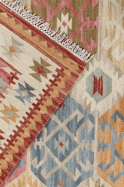 Tappeto Kilim Kaban - stile etnico lana intrecciata a mano