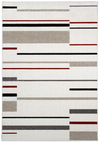 Tappeto Moderno Geometrico Casa Grigio, Nero, Bianco - Antiscivolo - CarpetLiving