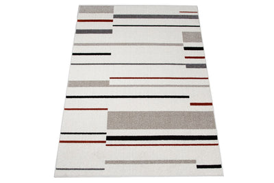 Tappeto Moderno Geometrico Casa Grigio, Nero, Bianco - Antiscivolo - CarpetLiving