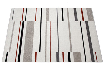 Tappeto Moderno Geometrico Casa Grigio, Nero, Bianco - Antiscivolo - CarpetLiving