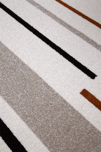 Tappeto Moderno Geometrico Casa Grigio, Nero, Bianco - Antiscivolo - CarpetLiving