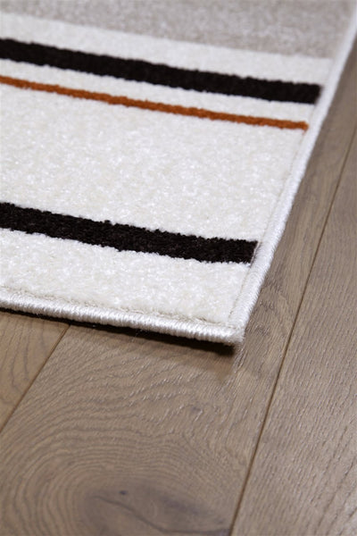 Tappeto Moderno Geometrico Casa Grigio, Nero, Bianco - Antiscivolo - CarpetLiving