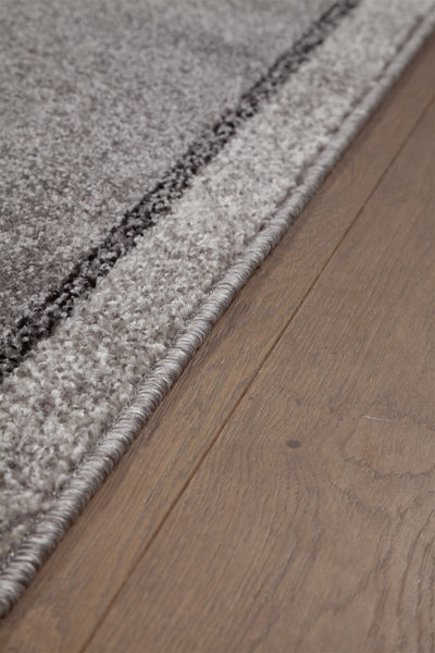 Tappeto Moderno Geometrico Casa Grigio Rosso - Antiscivolo - CarpetLiving