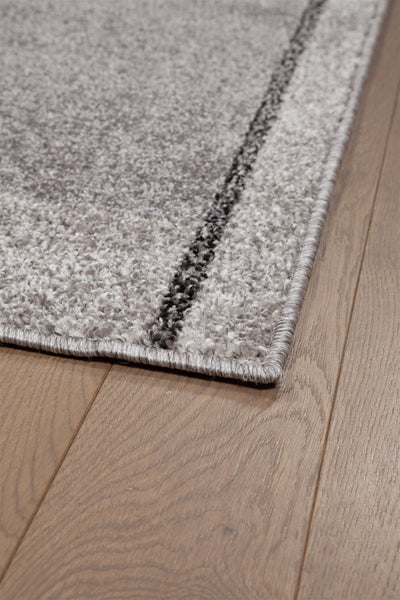 Tappeto Moderno Geometrico Casa Grigio Rosso - Antiscivolo - CarpetLiving