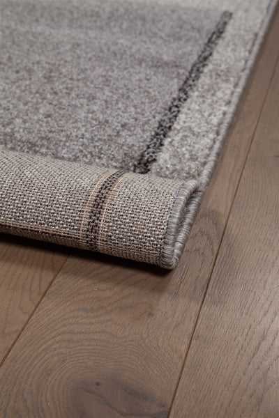 Tappeto Moderno Geometrico Casa Grigio Rosso - Antiscivolo - CarpetLiving