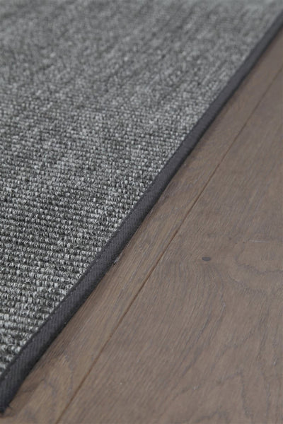 Tappeto Sisal Boucle Anthracite Design Resistente - CarpetLiving