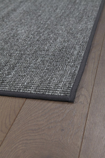 Tappeto Sisal Boucle Anthracite Design Resistente - CarpetLiving