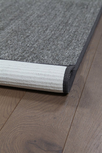 Tappeto Sisal Boucle Anthracite Design Resistente - CarpetLiving