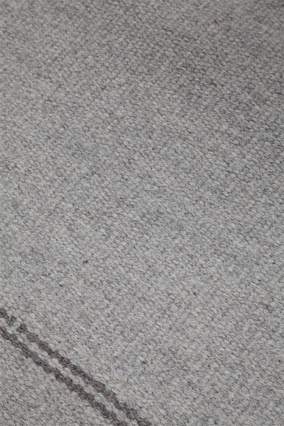Tappeto Wollen Dhurrie Argento in Cotone – Stile Minimal - CarpetLiving