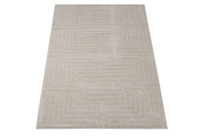 Tappeto Moderno in Lana e Cotone - Clay 1 - Beige/Grigio - CarpetLiving