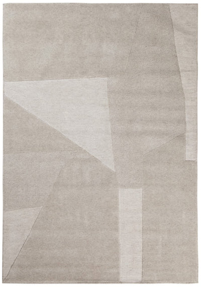 Tappeto Moderno in Lana e Cotone - Clay 7 - Beige/Grigio - CarpetLiving