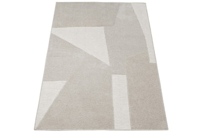 Tappeto Moderno in Lana e Cotone - Clay 7 - Beige/Grigio - CarpetLiving