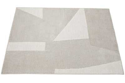 Tappeto Moderno in Lana e Cotone - Clay 7 - Beige/Grigio - CarpetLiving