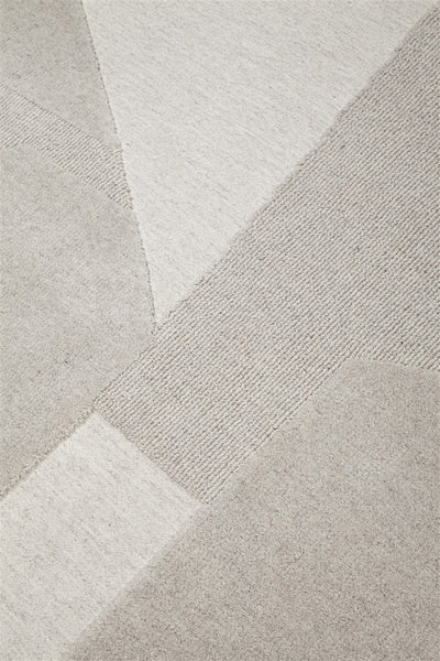 Tappeto Moderno in Lana e Cotone - Clay 7 - Beige/Grigio - CarpetLiving