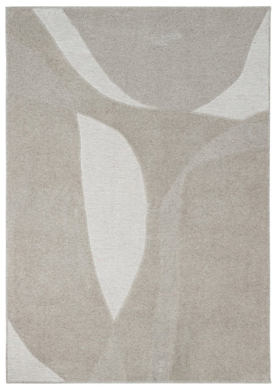 Tappeto Moderno in Lana e Cotone - Clay 9 - Beige/Grigio - CarpetLiving