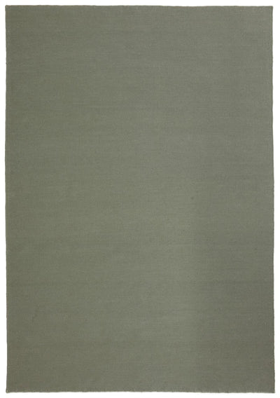 Tappeto Verde in Lana - Realizzato a Mano - Tinta Unita | Ideale per Soggiorno, Sala da Pranzo, Camera da Letto - CarpetLiving