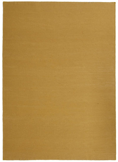 Tappeto Giallo in Lana - Realizzato a Mano - Tinta Unita | Ideale per Soggiorno, Sala da Pranzo, Camera da Letto - CarpetLiving