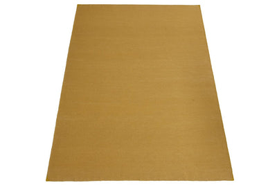 Tappeto Giallo in Lana - Realizzato a Mano - Tinta Unita | Ideale per Soggiorno, Sala da Pranzo, Camera da Letto - CarpetLiving
