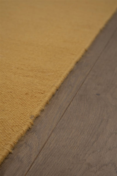 Tappeto Giallo in Lana - Realizzato a Mano - Tinta Unita | Ideale per Soggiorno, Sala da Pranzo, Camera da Letto - CarpetLiving