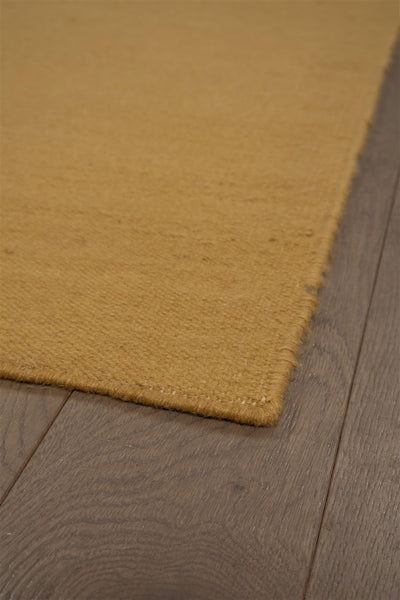 Tappeto Giallo in Lana - Realizzato a Mano - Tinta Unita | Ideale per Soggiorno, Sala da Pranzo, Camera da Letto - CarpetLiving