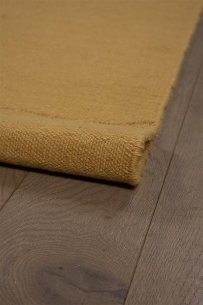 Tappeto Giallo in Lana - Realizzato a Mano - Tinta Unita | Ideale per Soggiorno, Sala da Pranzo, Camera da Letto - CarpetLiving