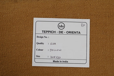 Tappeto Giallo in Lana - Realizzato a Mano - Tinta Unita | Ideale per Soggiorno, Sala da Pranzo, Camera da Letto - CarpetLiving