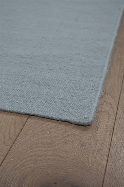 Tappeto Blu Acqua in Lana - Realizzato a Mano - Tinta Unita | Ideale per Soggiorno, Sala da Pranzo, Camera da Letto - CarpetLiving