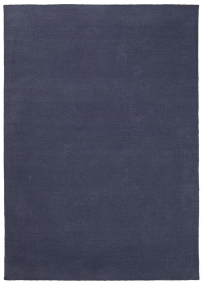 Tappeto Navy Blu Marino in Lana - Realizzato a Mano - Tinta Unita | Ideale per Soggiorno, Sala da Pranzo, Camera da Letto - CarpetLiving