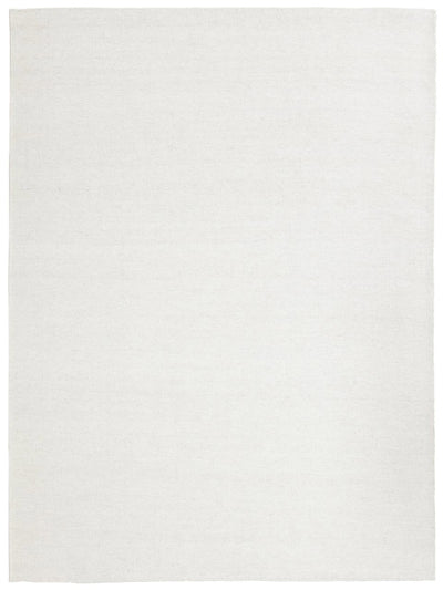 Tappeto Bianco in Lana - Realizzato a Mano - Tinta Unita | Ideale per Soggiorno, Sala da Pranzo, Camera da Letto - CarpetLiving