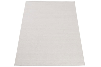 Tappeto Bianco in Lana - Realizzato a Mano - Tinta Unita | Ideale per Soggiorno, Sala da Pranzo, Camera da Letto - CarpetLiving