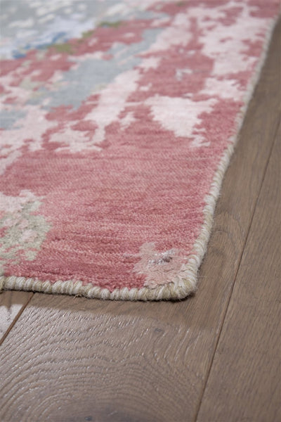 Tappeto Artistico Astratto di Lusso Multicolore - Seta di Bamboo e Lana - Fatto a mano - CarpetLiving