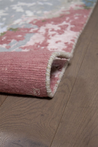 Tappeto Artistico Astratto di Lusso Multicolore - Seta di Bamboo e Lana - Fatto a mano - CarpetLiving