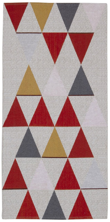 Tappeto Passatoia per la Cucina in Cotone Jaques Giallo-Rosso | Design Moderno, Antiscivolo e Resistente