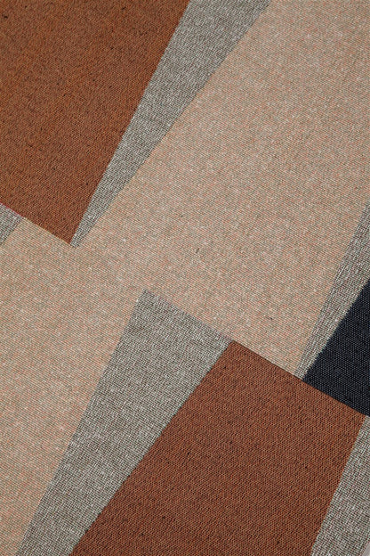 Tappeto Passatoia per la Cucina in Cotone Jaques Ruggine-Avorio | Design Moderno, Antiscivolo e Resistente