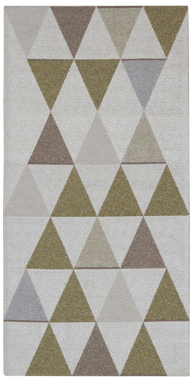 Tappeto Passatoia per la Cucina in Cotone Jaques 1 Grigio-Verde | Design Moderno, Antiscivolo e Resistente
