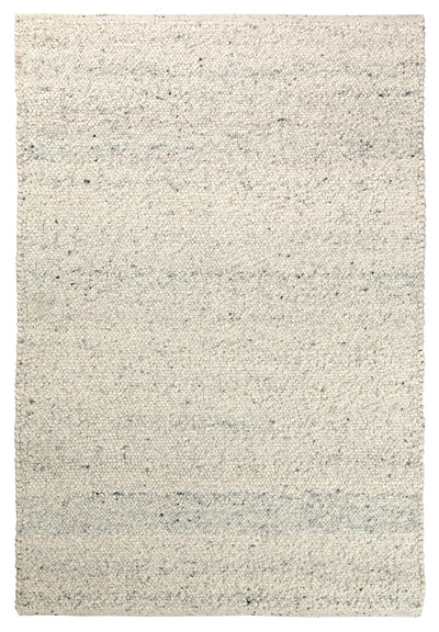 Tappeto Berger in Lana Bianco Crema - Realizzato a mano - Effetto Ciottoli 3D Morbido - CarpetLiving