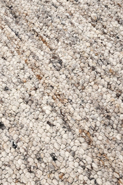 Tappeto Berger in Lana Marrone - Realizzato a mano - Effetto Ciottoli 3D Morbido - CarpetLiving