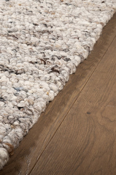 Tappeto Berger in Lana Marrone - Realizzato a mano - Effetto Ciottoli 3D Morbido - CarpetLiving