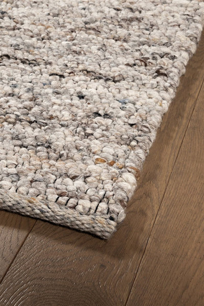 Tappeto Berger in Lana Marrone - Realizzato a mano - Effetto Ciottoli 3D Morbido - CarpetLiving