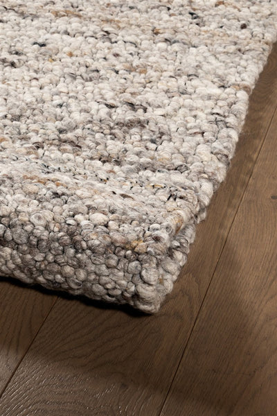 Tappeto Berger in Lana Marrone - Realizzato a mano - Effetto Ciottoli 3D Morbido - CarpetLiving