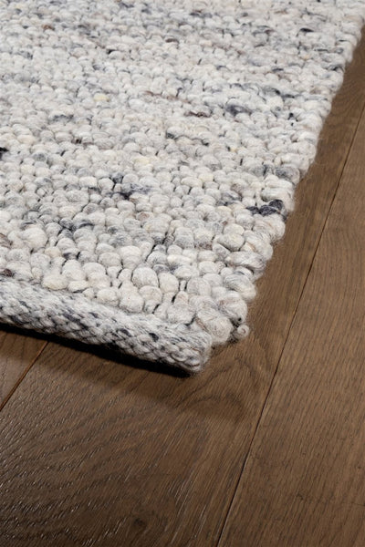 Tappeto Berger in Lana Grigio - Realizzato a mano - Effetto Ciottoli 3D Morbido - CarpetLiving