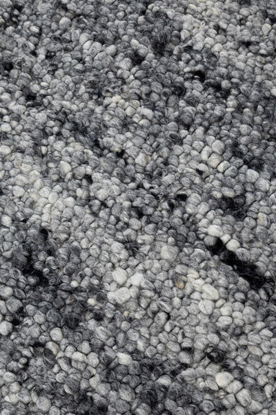 Tappeto Berger in Lana Grigio scuro - Realizzato a mano - Effetto Ciottoli 3D Morbido - CarpetLiving