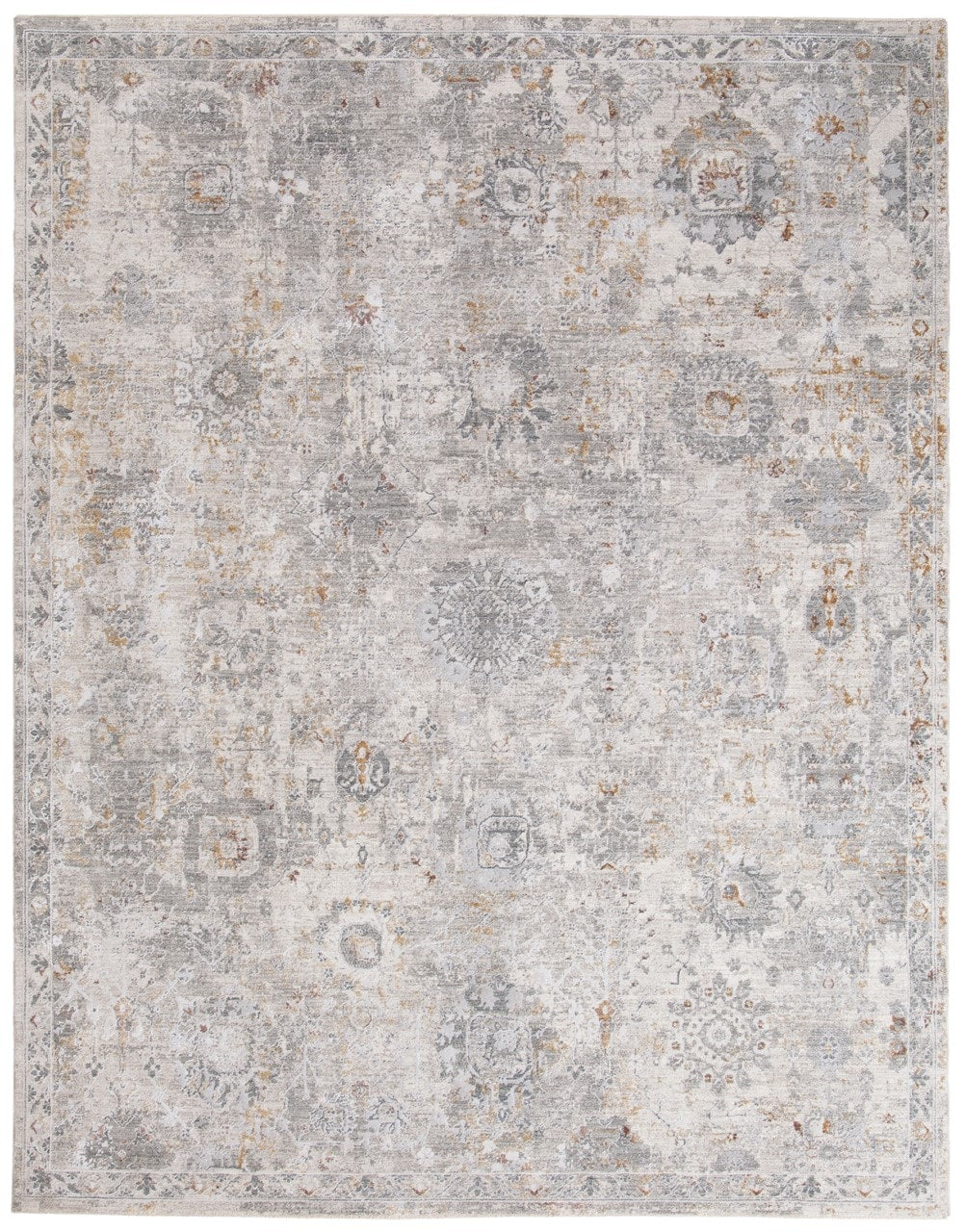 Tappeto Vintage Wellington Cream Silver – Design Classico in Velluto
