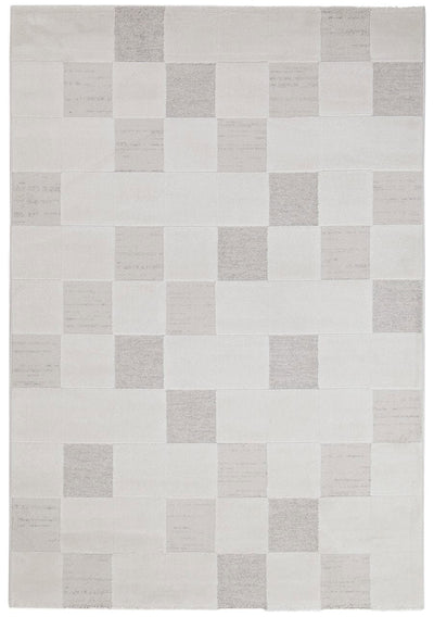 Tappeto Premium Moderno PURO Avorio - Design Geometrico a Blocchi - Ideale per Soggiorno e Camera da Letto - CarpetLiving