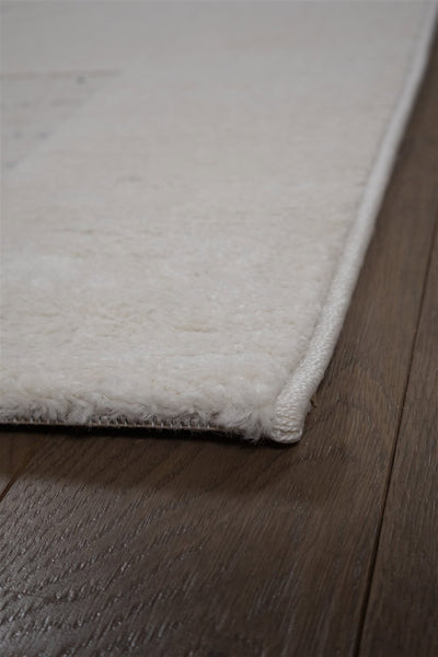 Tappeto Premium Moderno PURO Avorio - Design Geometrico a Blocchi - Ideale per Soggiorno e Camera da Letto - CarpetLiving