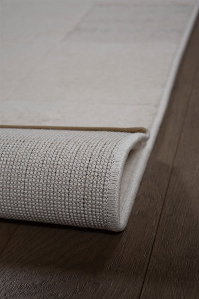 Tappeto Premium Moderno PURO Avorio - Design Geometrico a Blocchi - Ideale per Soggiorno e Camera da Letto - CarpetLiving